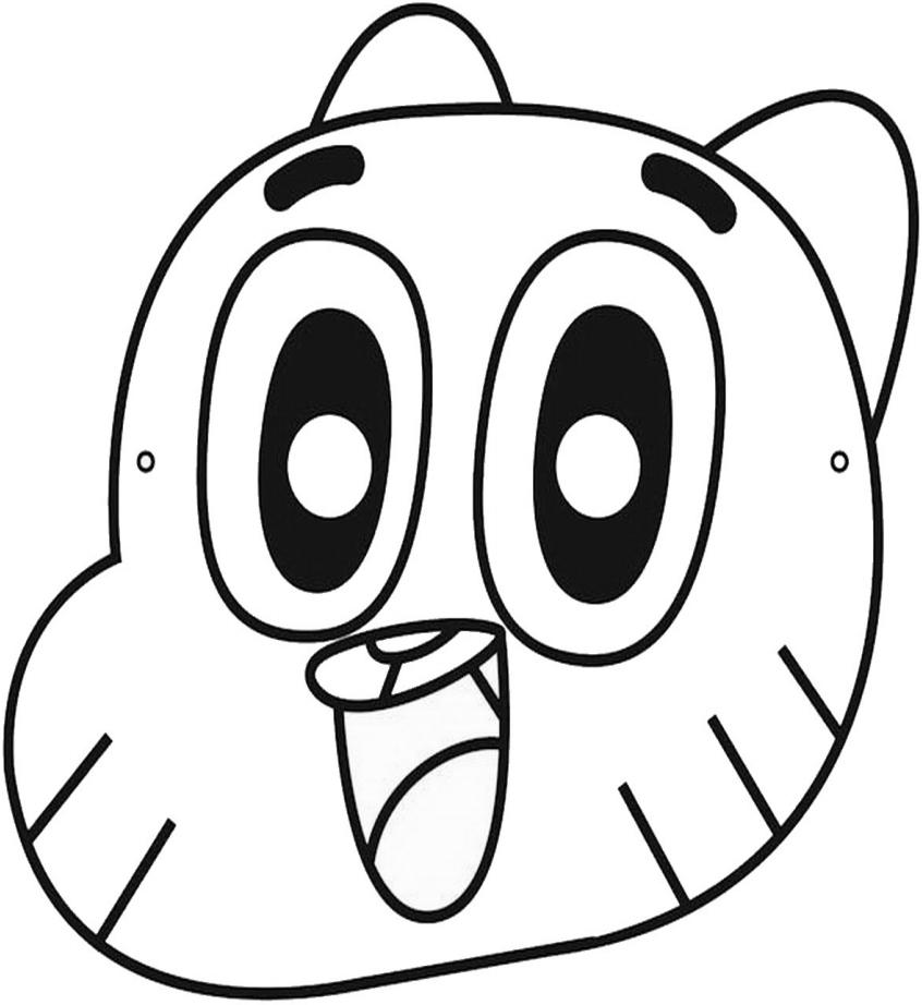 Gumball’s Face Coloring Page