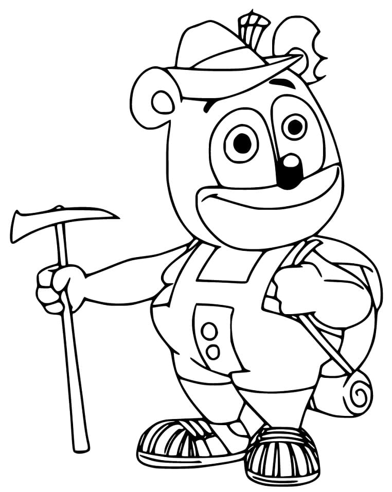 Gummy Bear Smiling Coloring Page