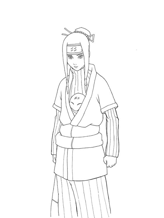 Haku From Naruto Dattebayo Coloring Page