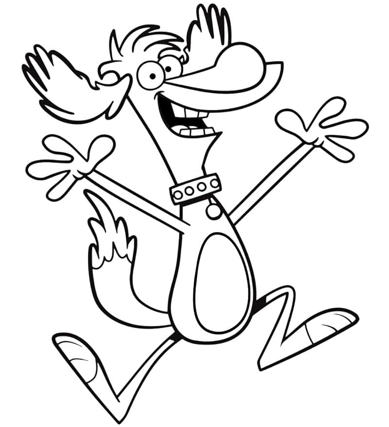 Hal from Nature Cat Coloring Page