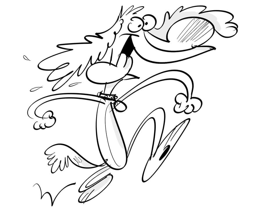 Hal the Dog from Nature Cat Coloring Page