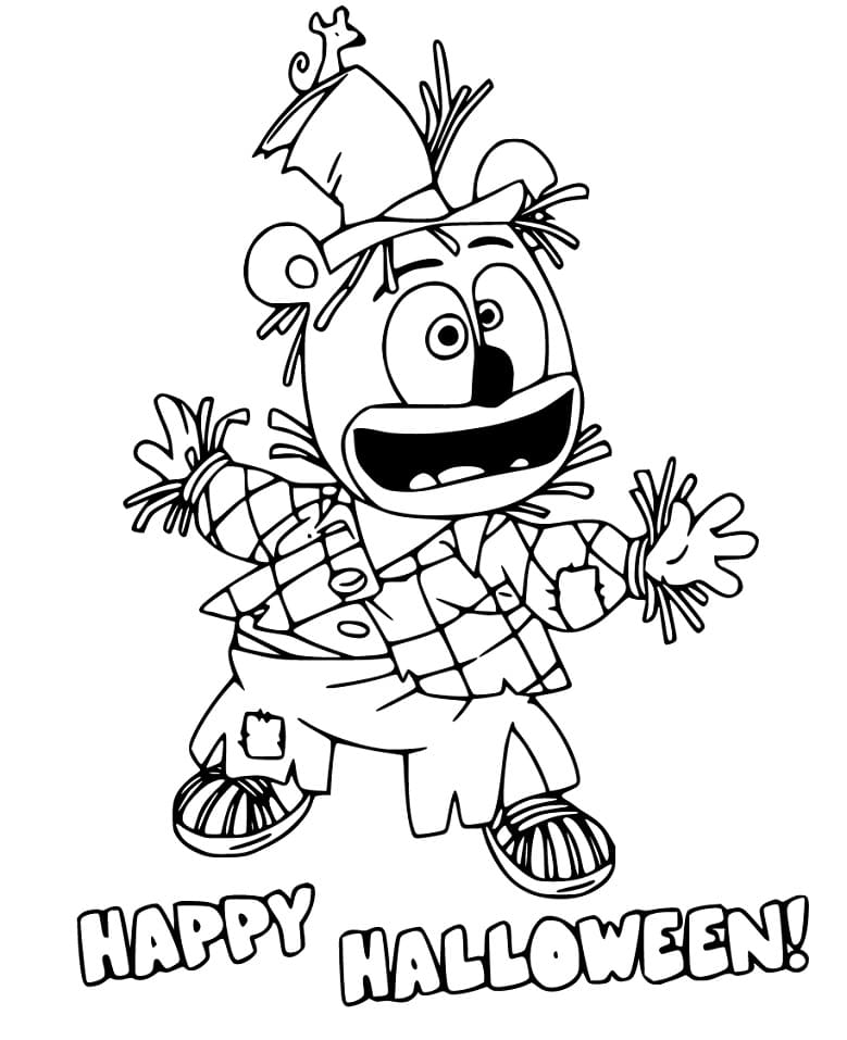 Halloween Gummy Bear Coloring Page