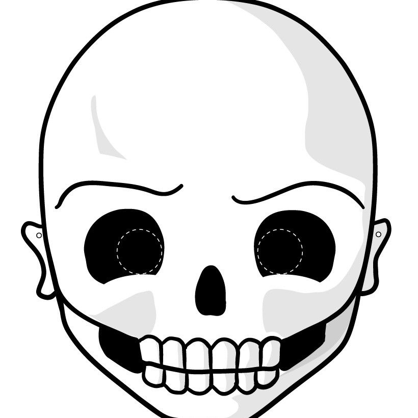 Halloween Mask 4 Coloring Page