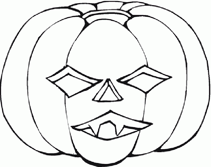 Halloween Mask 6 Coloring Page