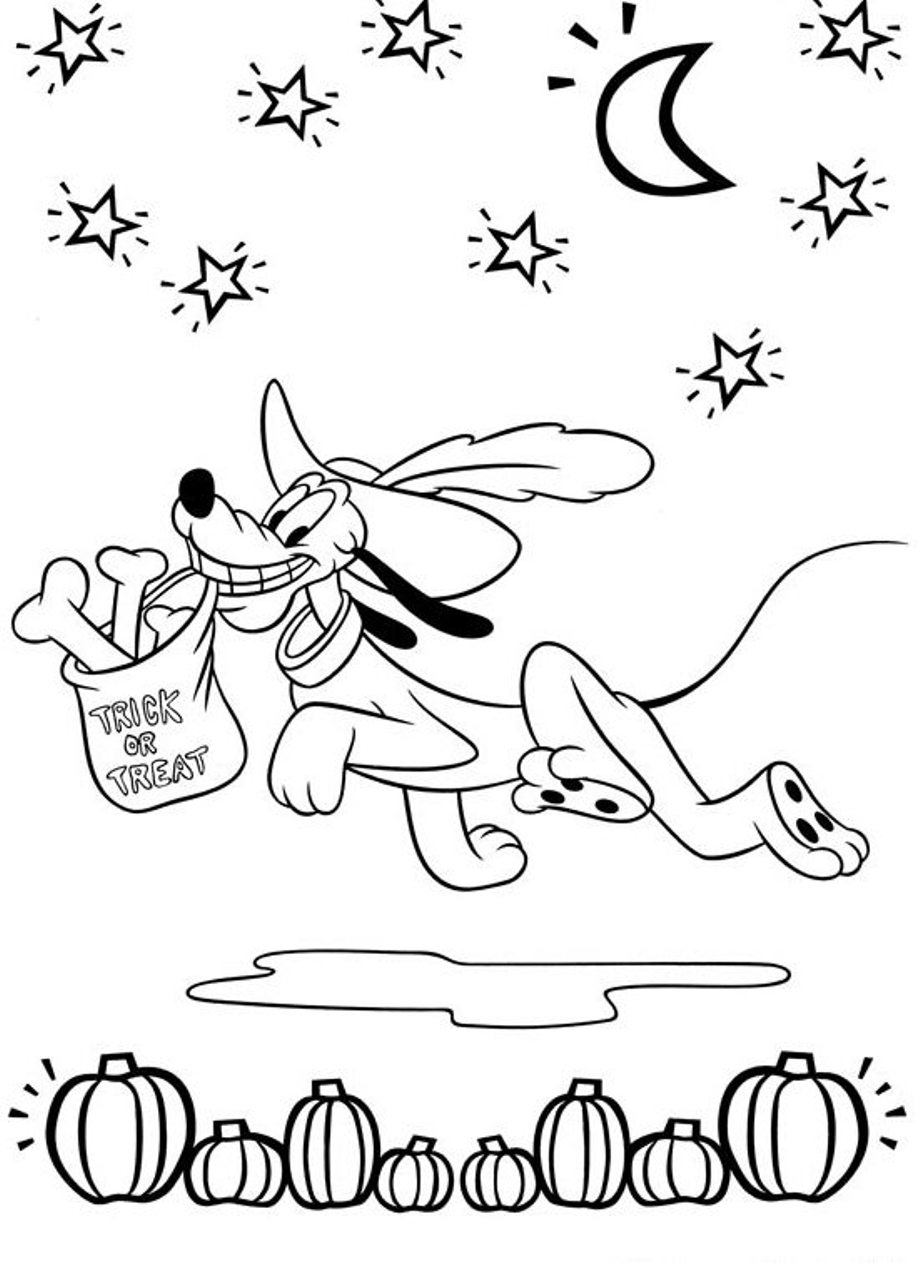 Halloween Pluto Coloring Page