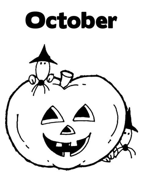 Halloween Preschool Pumpkins Coloring Page