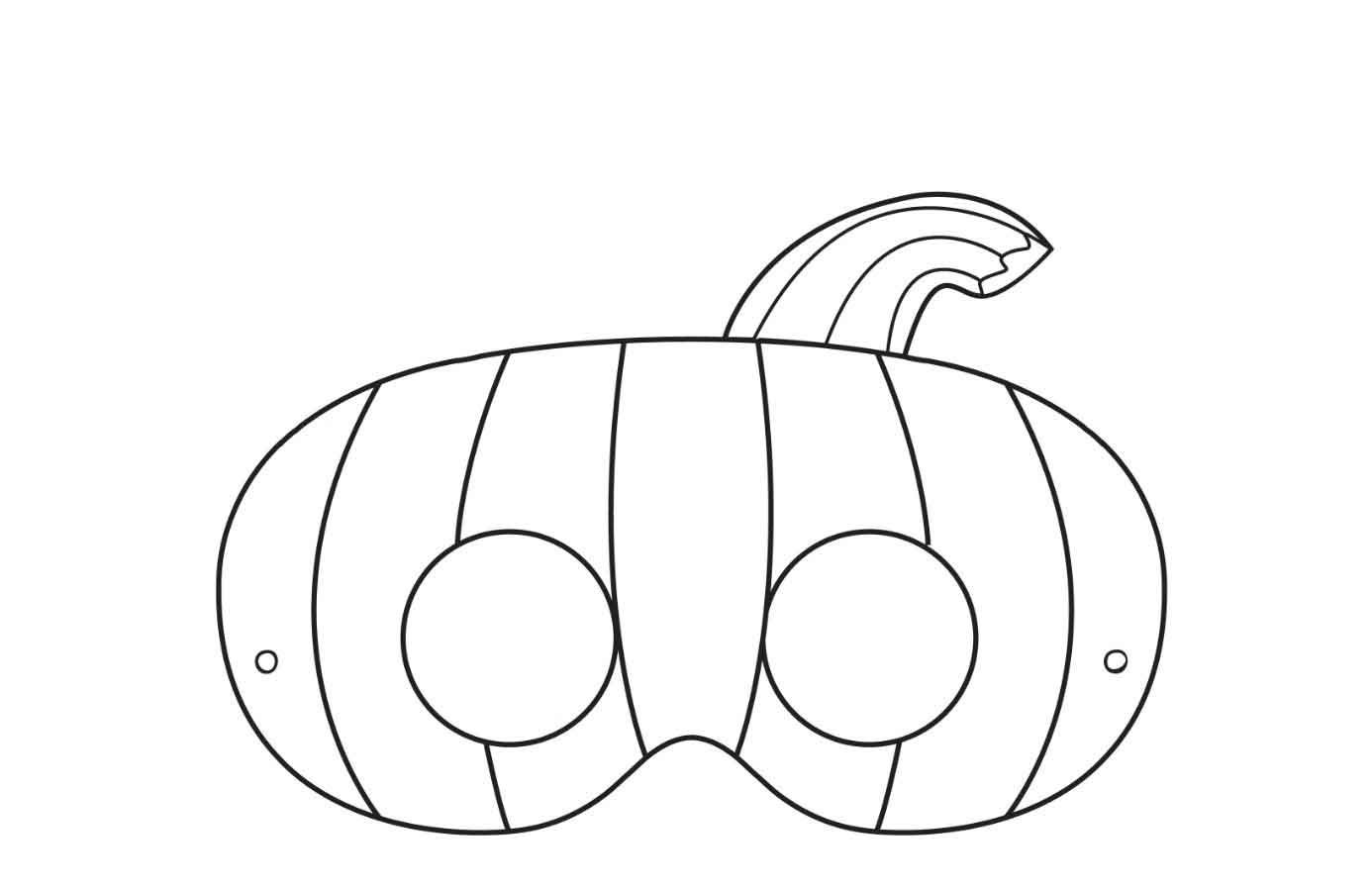 Halloween Pumpkin Mask 2 Coloring Page