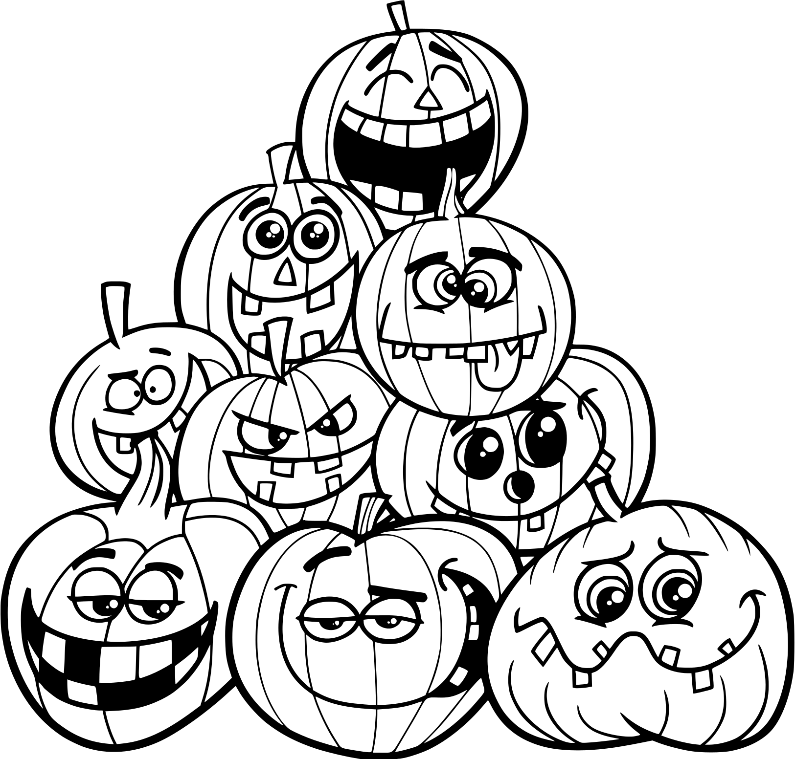 Halloween Pumpkins Emotions