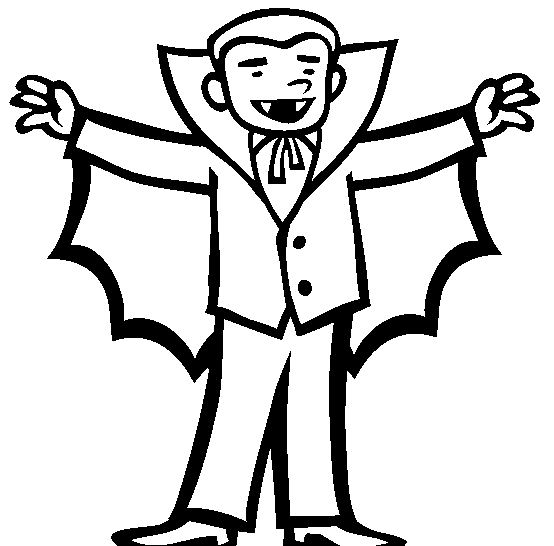 Halloween S Dracula For Kids Coloring Page