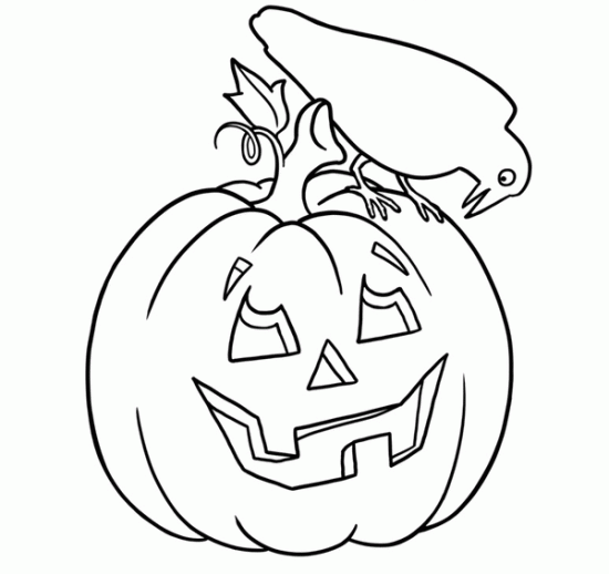 Halloween Of Pumpkin Coloring Page