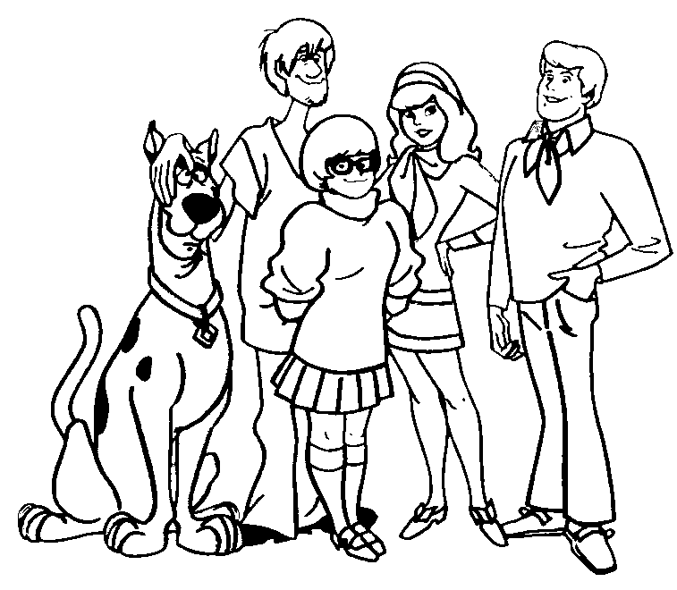Halloween Scooby Doo And Friends Coloring Page