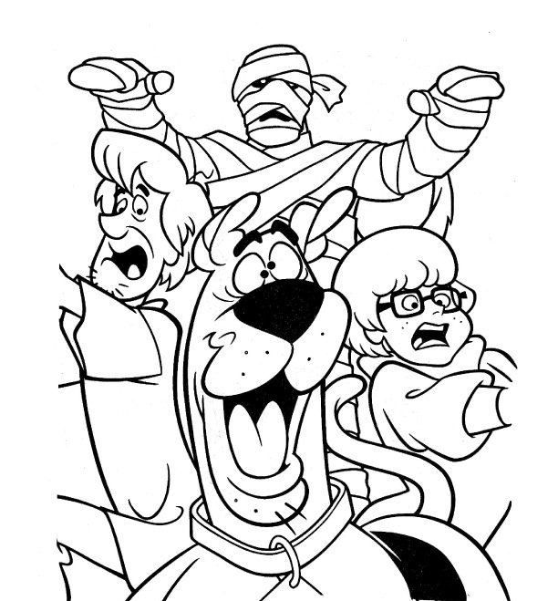 Halloween Scooby Doo Coloring Page