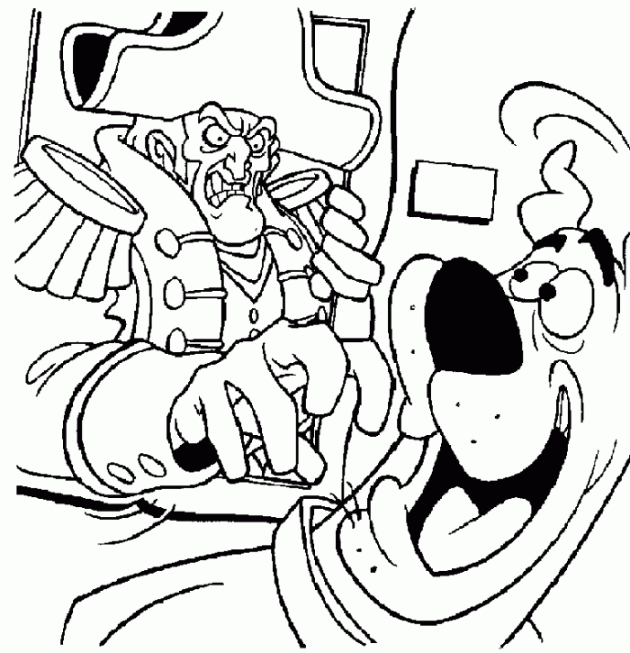 Halloween Scooby Doo Ghost Coloring Page
