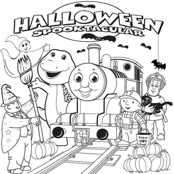Halloween Thomas The Train To Print Coloring Page