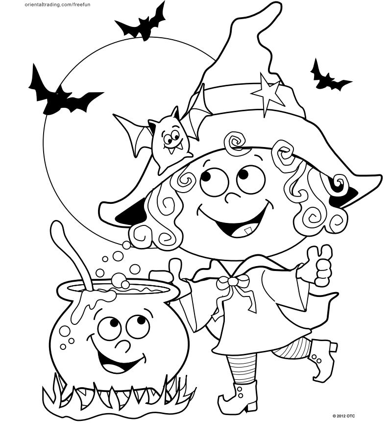 Halloween With Coloring Page