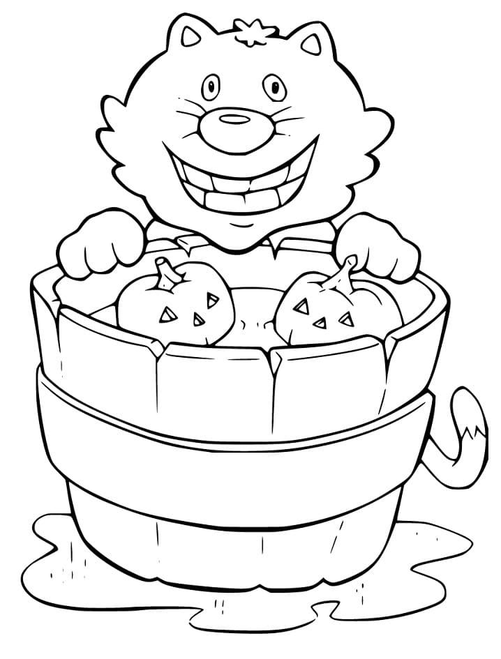 Hallween Cat 6 Coloring Page