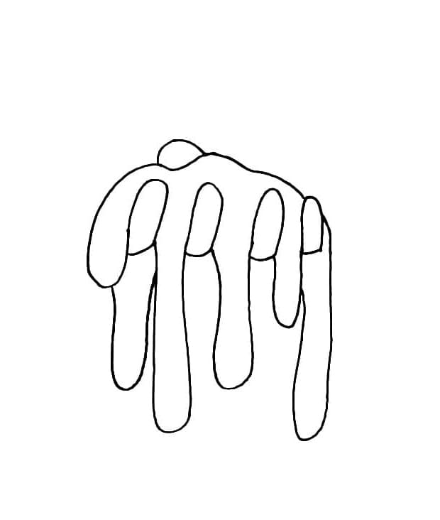 Hand with Slime Coloring Page