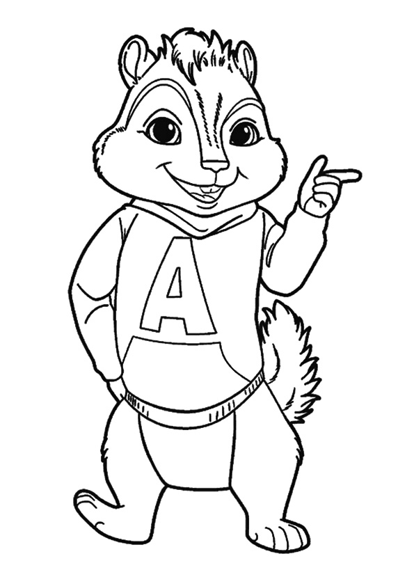 Handsome Alvin Coloring Page