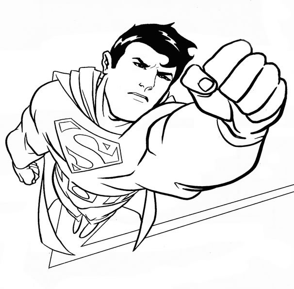 Handsome Superman Dbe0 Coloring Page