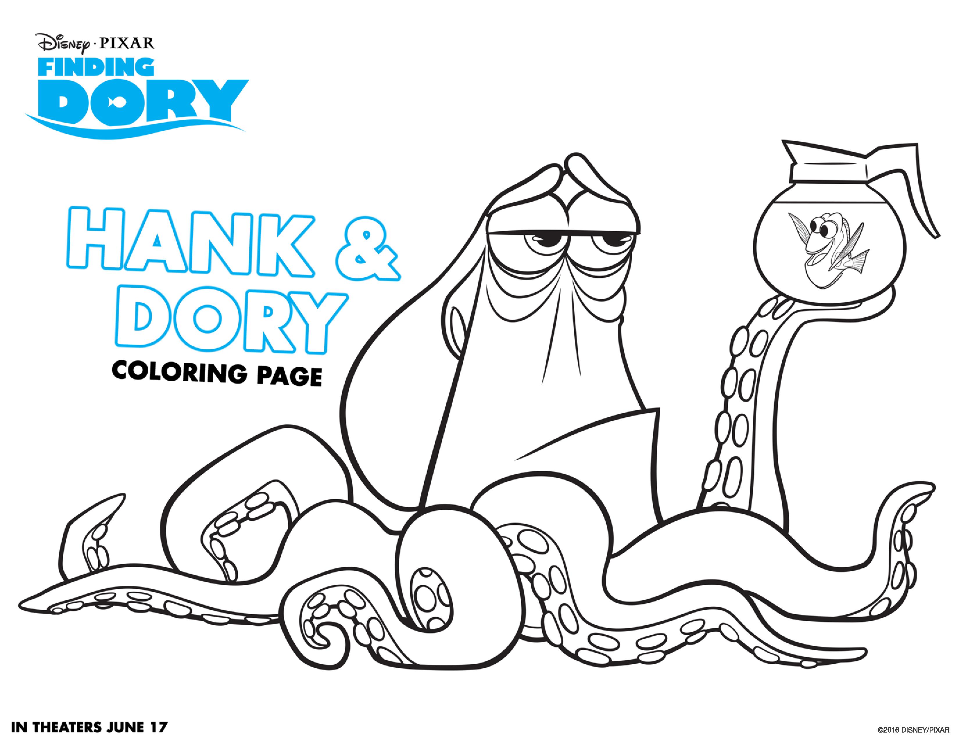 Hank and Dory Coloring Page