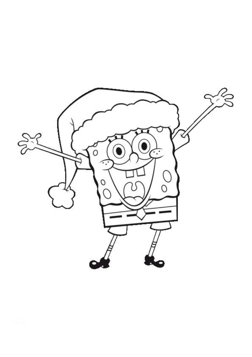 Happiness Spongebob S Of Christmas Coloring Page