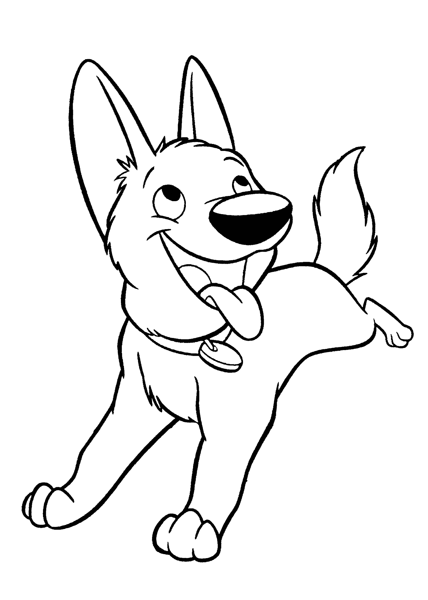 Happy Bolt Coloring Page