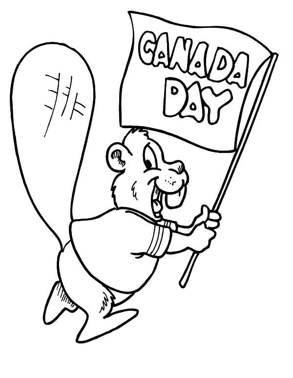 Happy Canada Day 10 Coloring Page