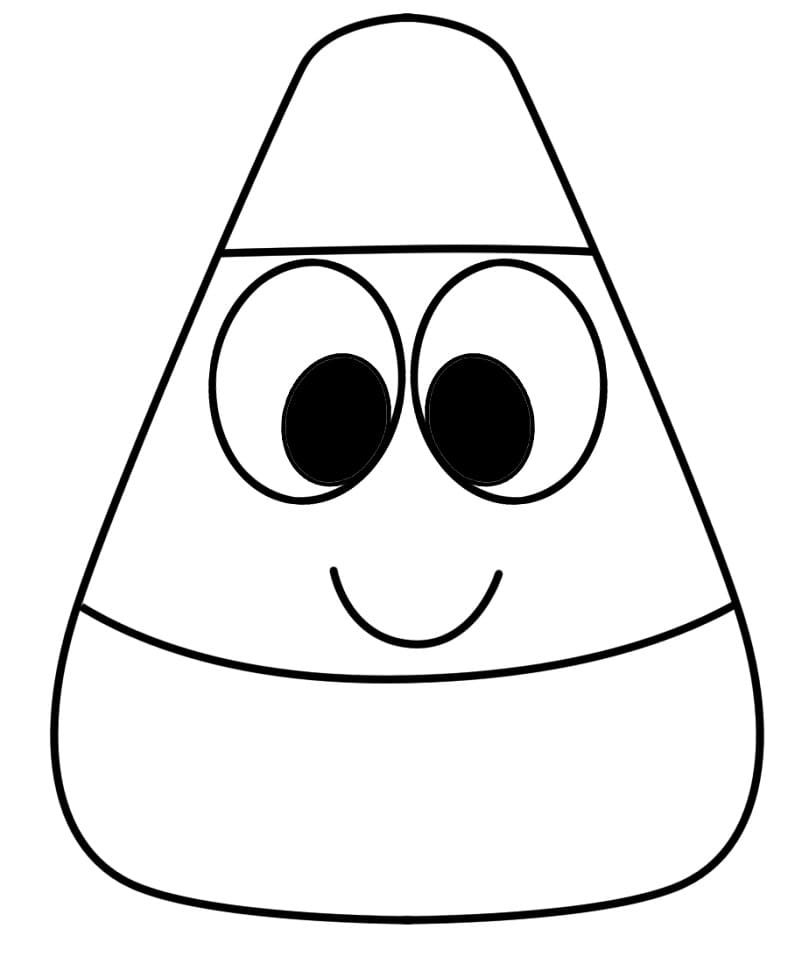 Happy Candy Corn Coloring Page