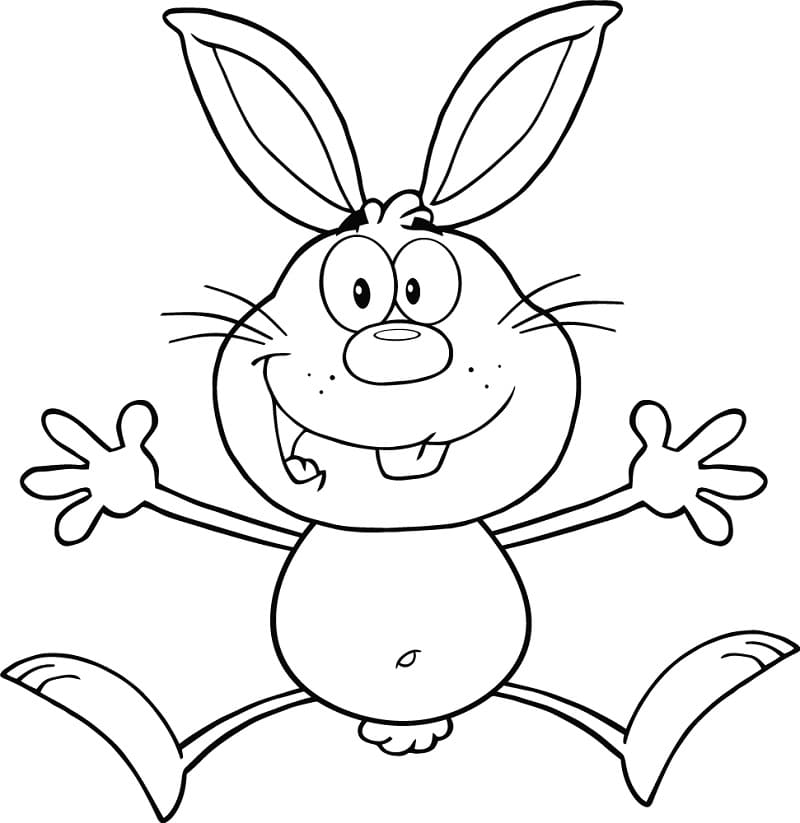 Happy Cartoon Rabbit