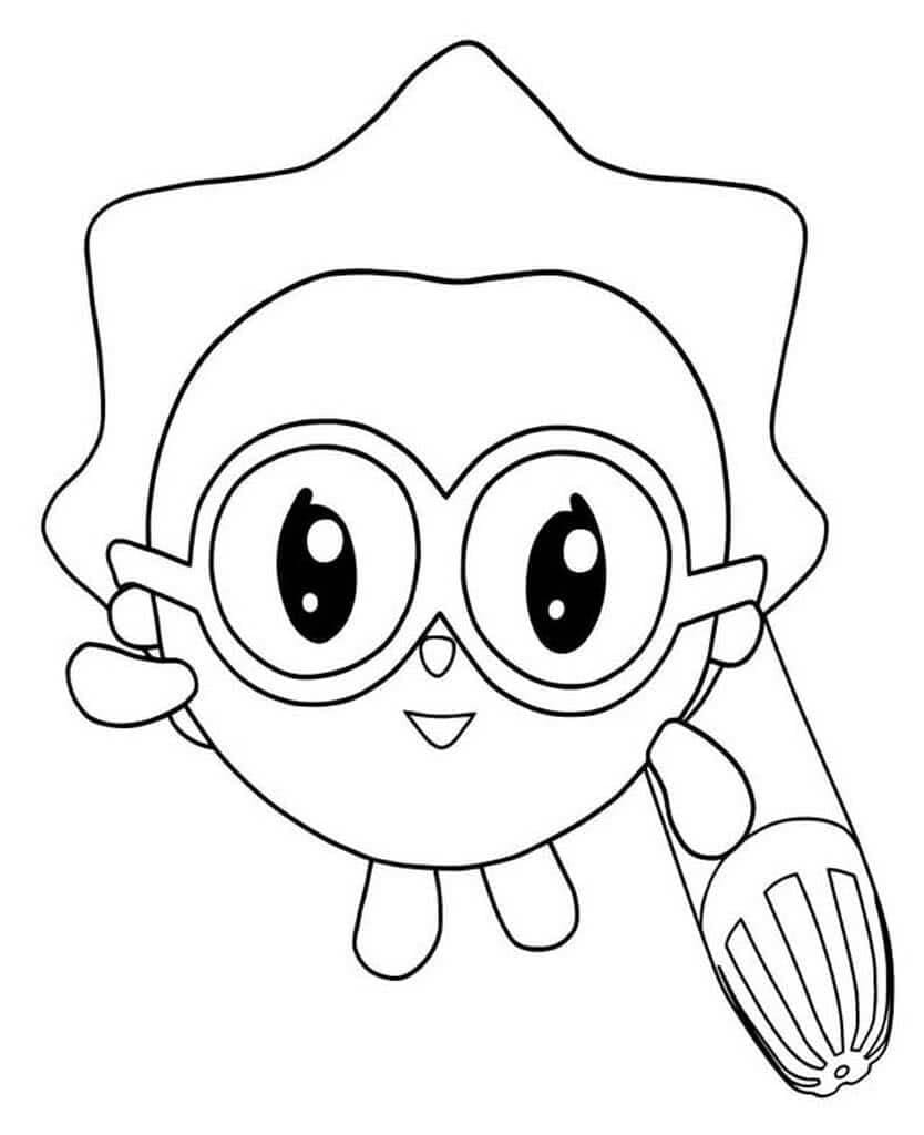 Happy Chichi from BabyRiki Coloring Page
