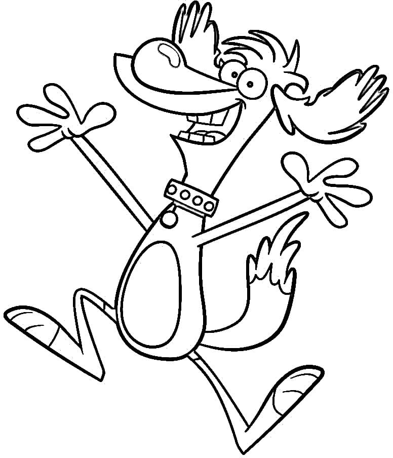 Happy Hal the Dog Coloring Page