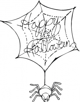 Happy Halloween  Printable Free Coloring Page