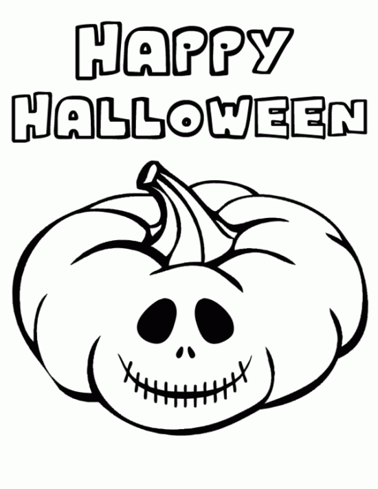 Happy Halloween Coloring Sheets For Kids To Print Coloring Page