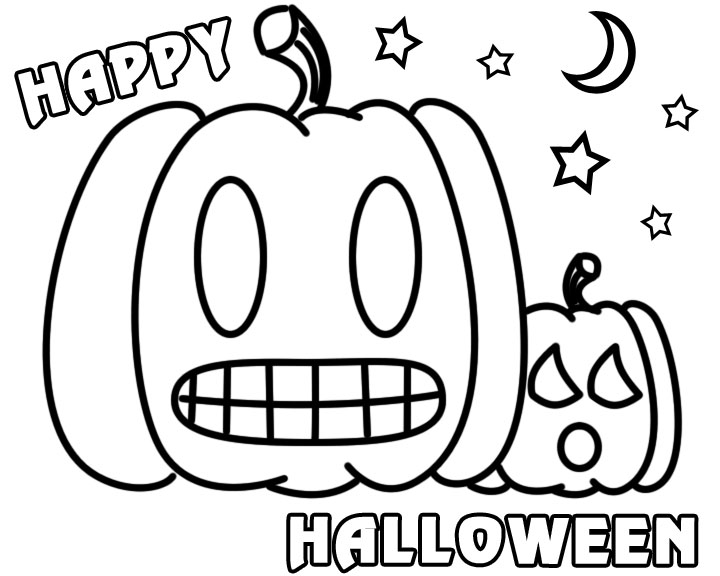 Happy Halloween For Kids Coloring Page