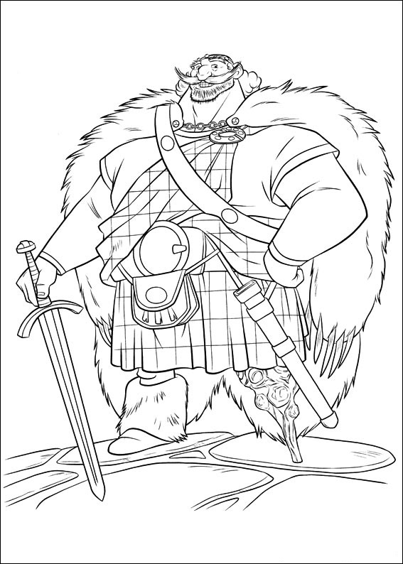 Happy King Fergus Coloring Page