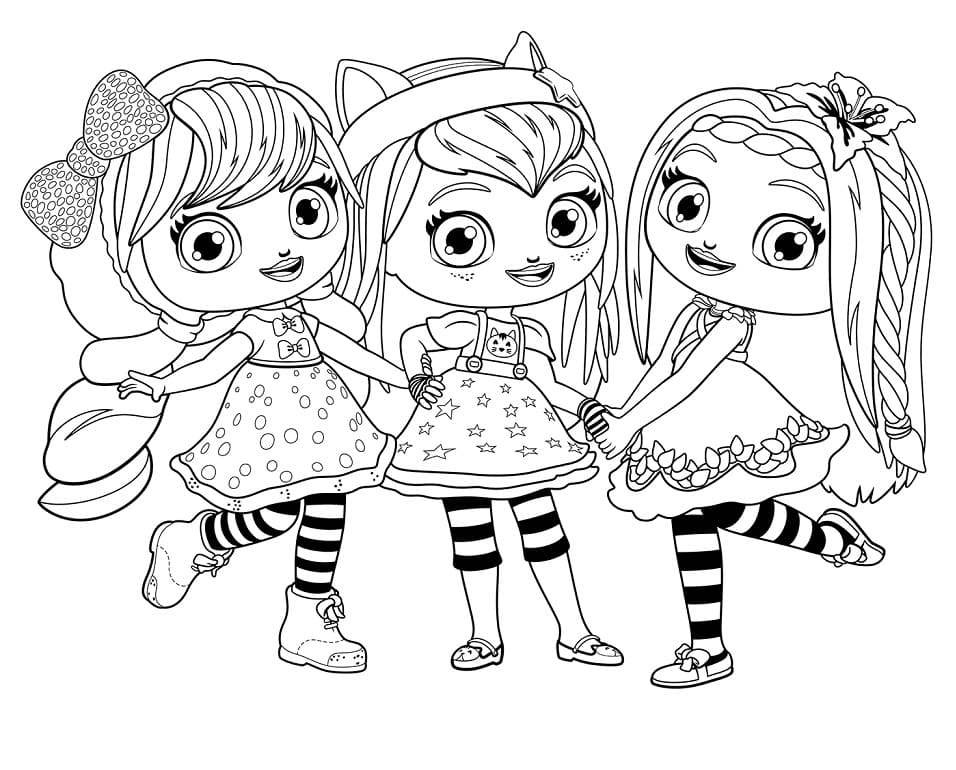 Happy Little Charmers Coloring Page