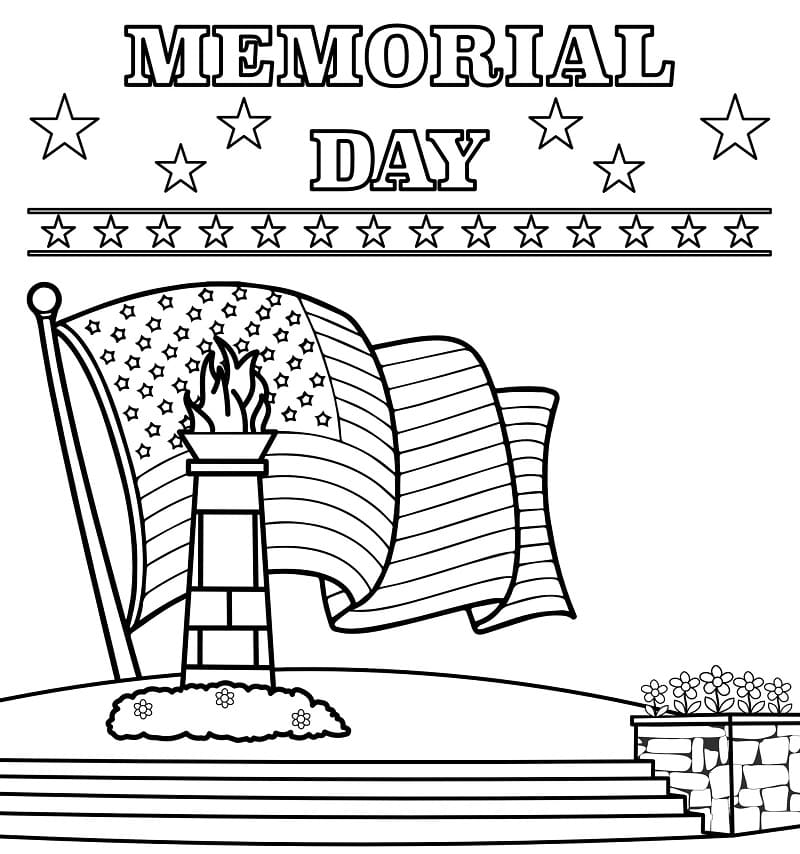 Happy Memorial Day 10 Coloring Page