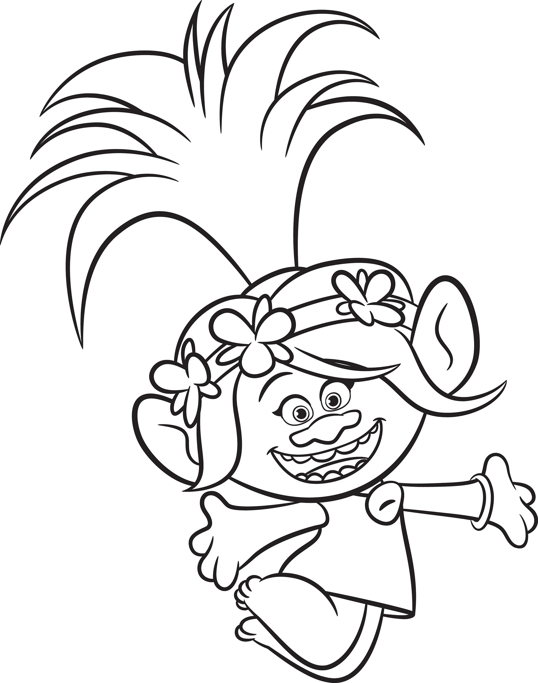 Happy Poppy Coloring Page