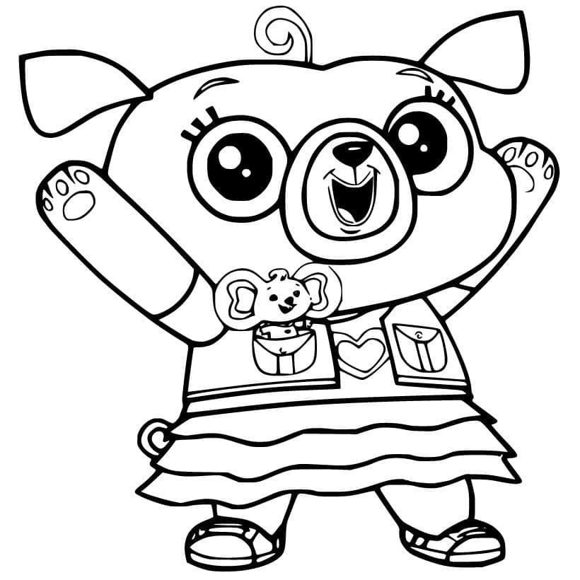 Happy Potato and Chip Coloring Page