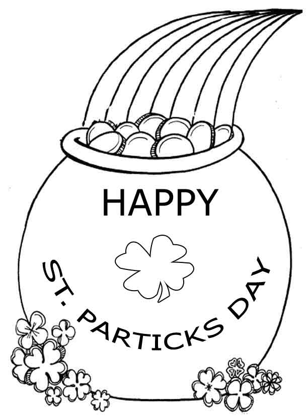 Happy St Patricks Day 2 Coloring Page
