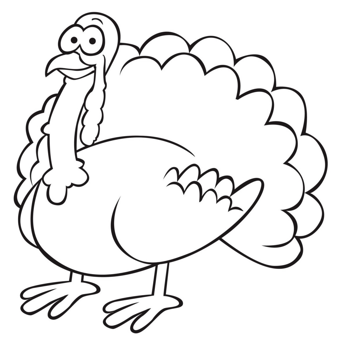 Happy Turkey Thanksgiving 14 October Coloring Page