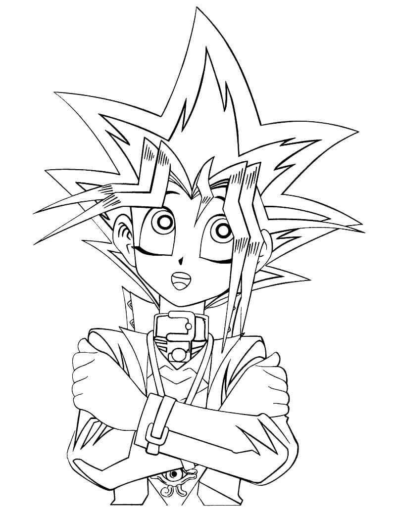 Happy Yu-Gi-Oh Coloring Page