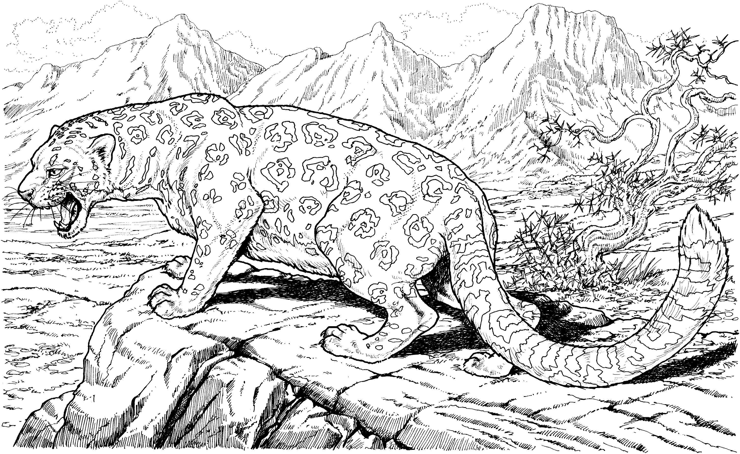 Hard Animal Difficult For Adult Only Coloring Page