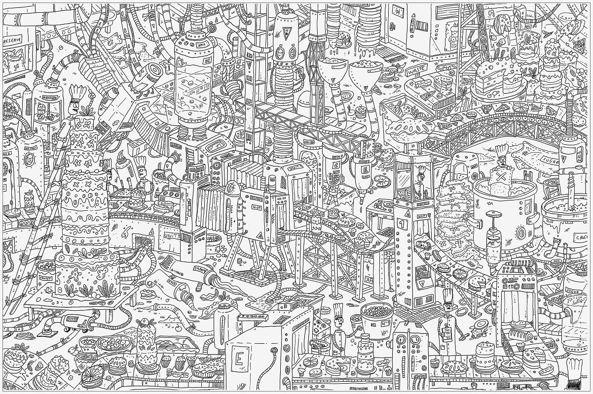 Hard City Cool Coloring Page