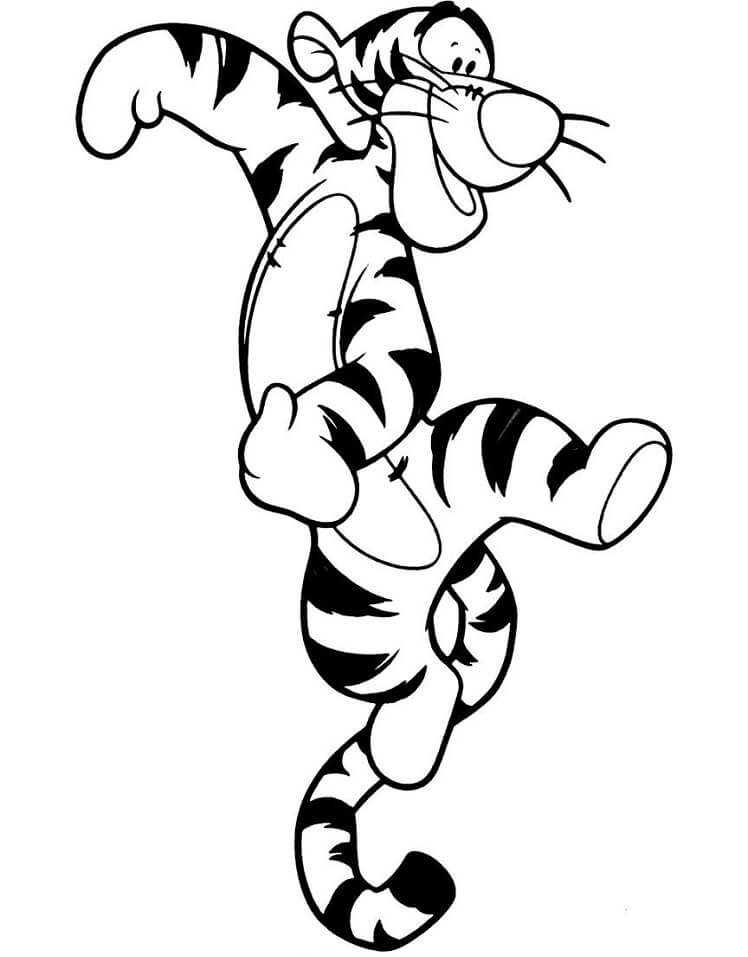 Have Fun with Tigger Coloring Page