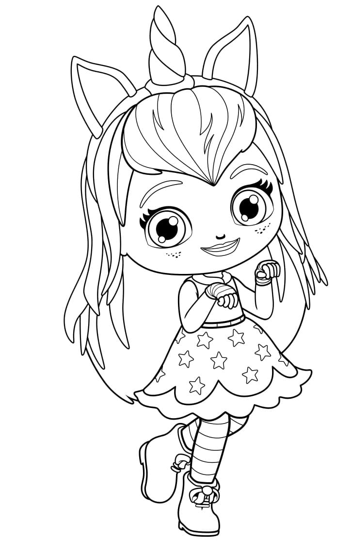 Hazel from Little Charmers Coloring Page