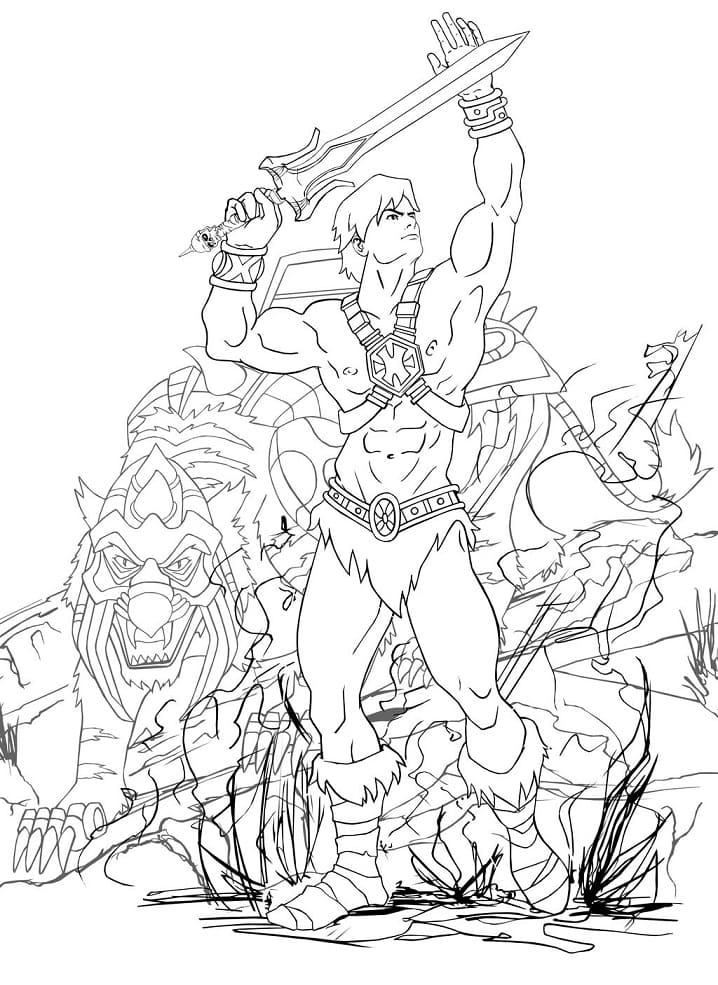 He-Man 3 Coloring Page