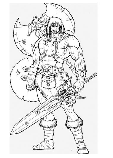 He-Man is Angry Coloring Page
