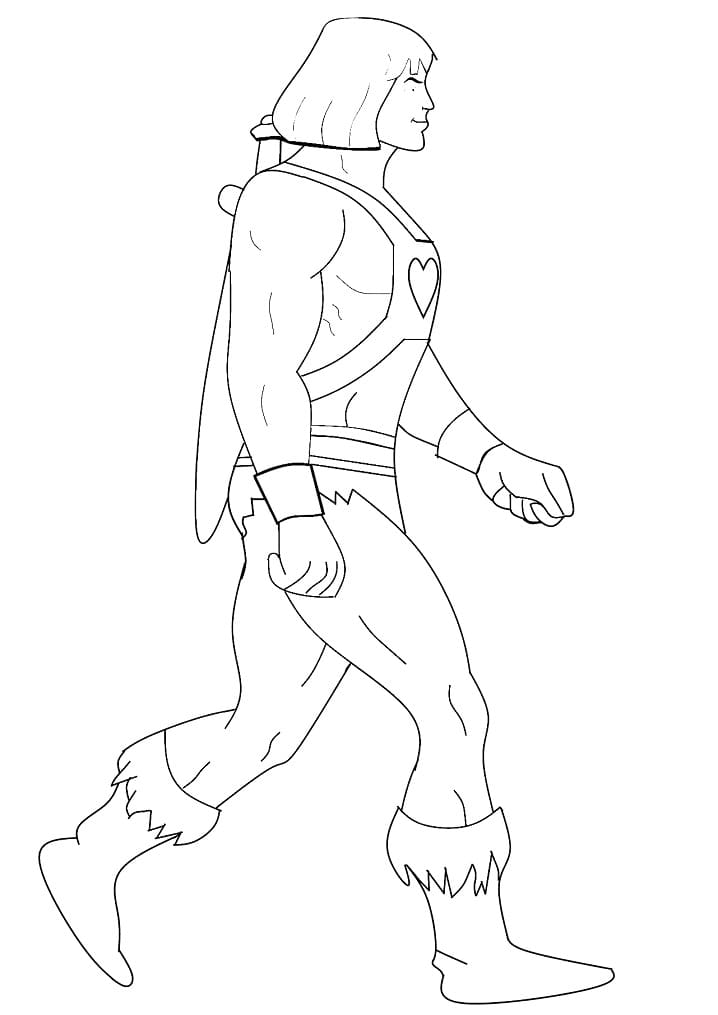 He-Man Walking Coloring Page