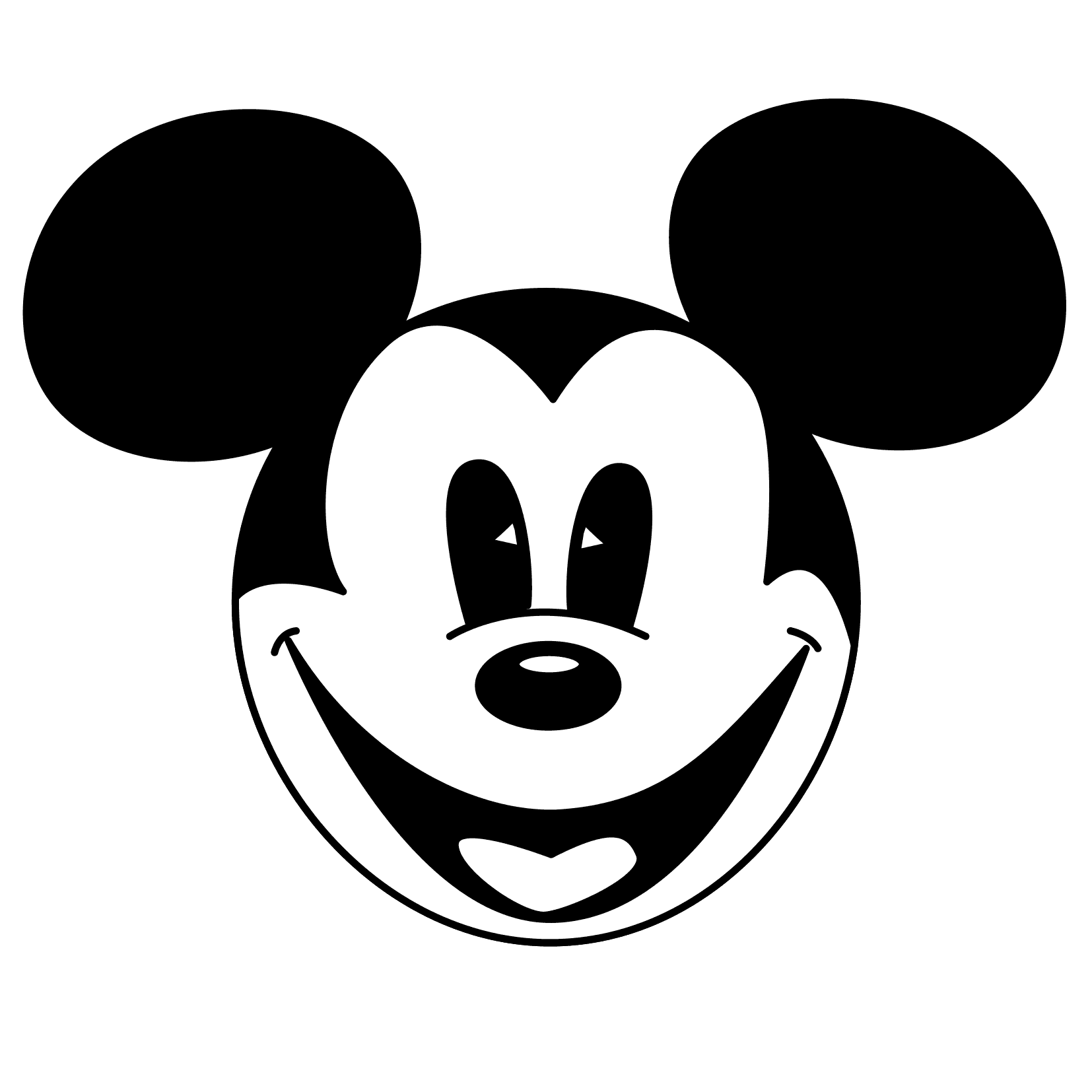 Head Of Smiling Mickey Disney Sd59b Coloring Page
